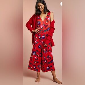 Anthropologie Floreat Rose Sleep Jumpsuit, Size S